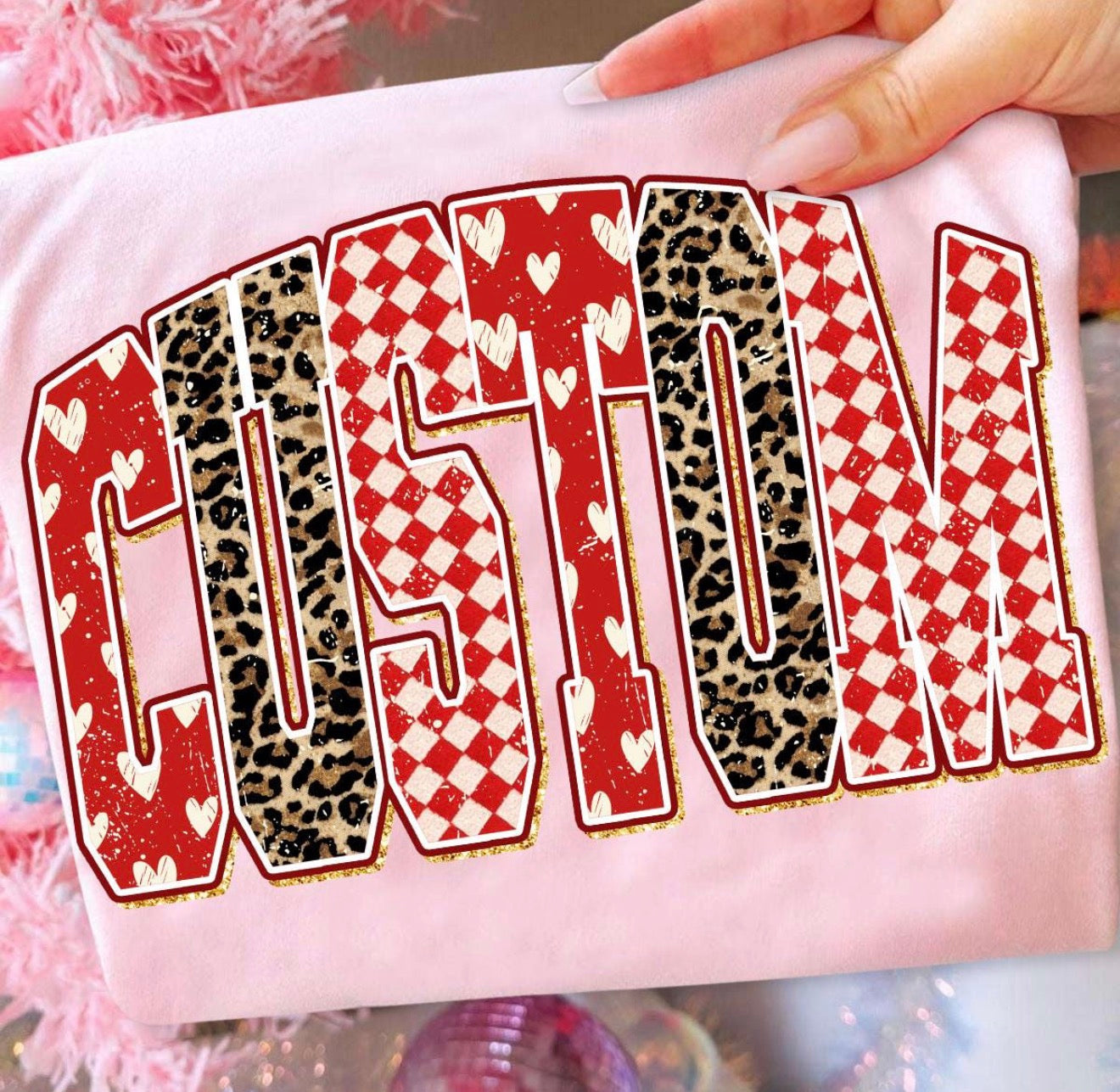 Custom Red and Leopard- ANY NAME