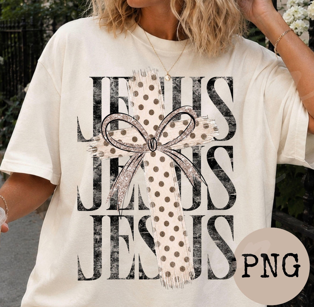 Jesus x4 polka dot cross