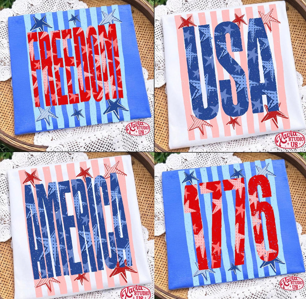 Retro Striped 4th Of July (pick one)