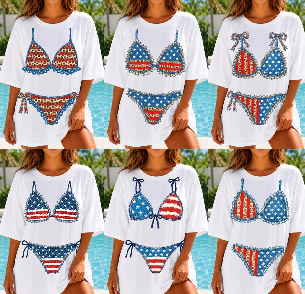 Swimsuit tee (RWB)