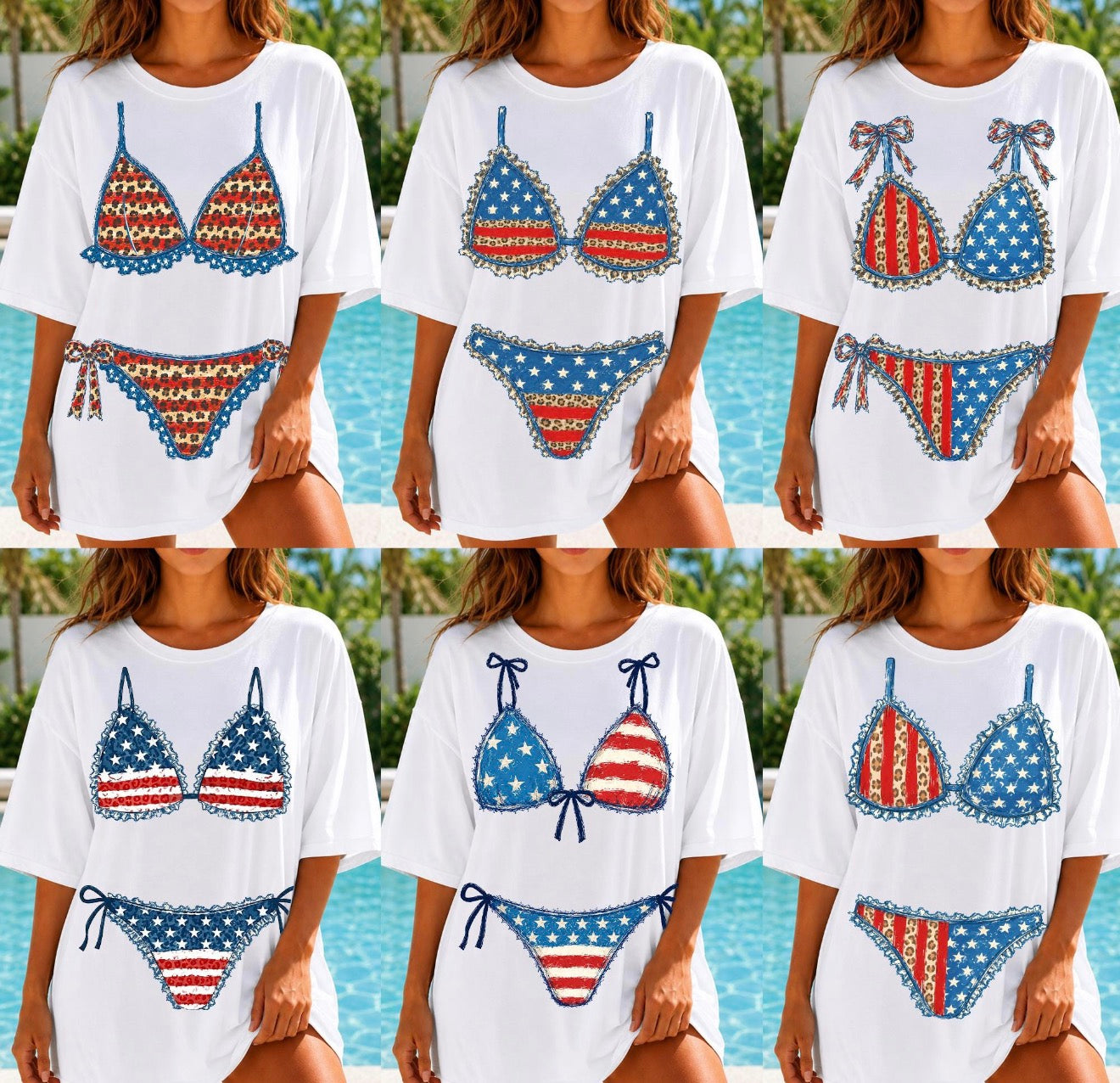 Swimsuit tee (RWB)