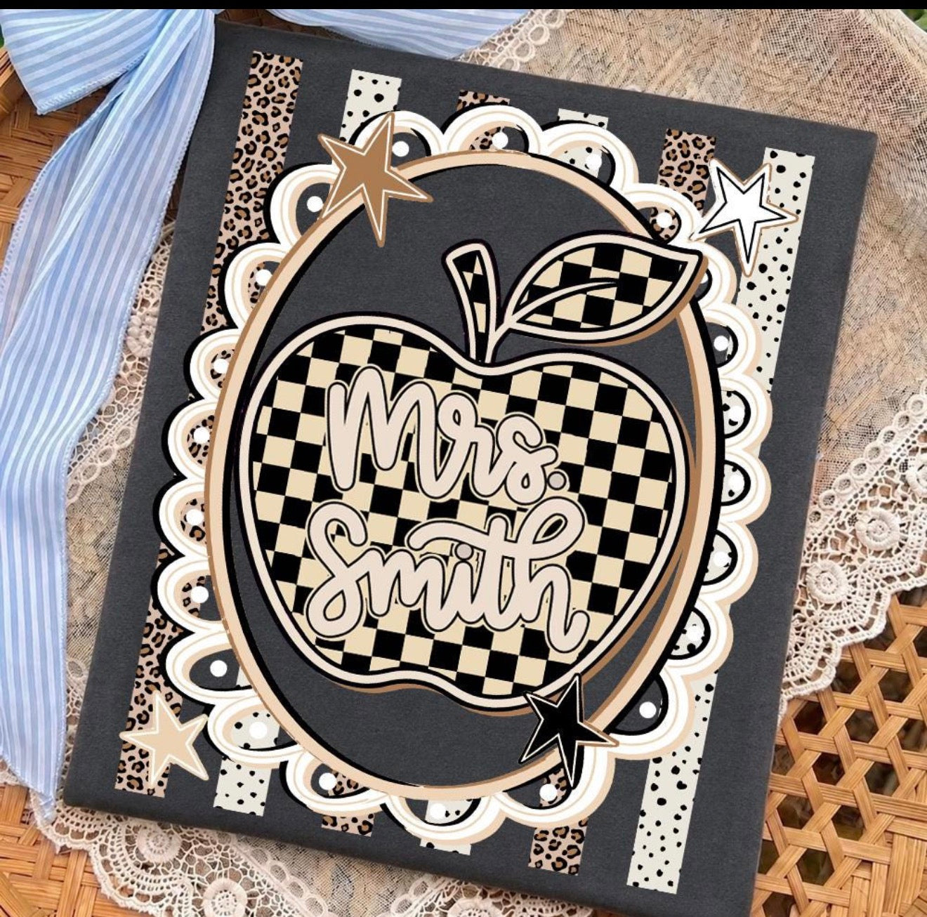 Leopard Striped Teacher Name