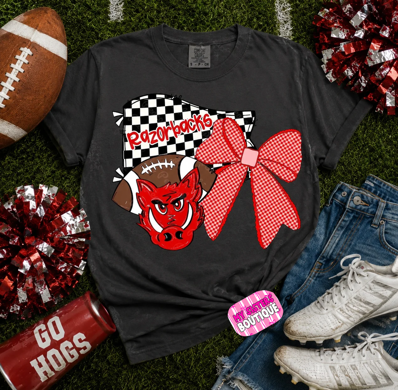Razorback & checkered bow