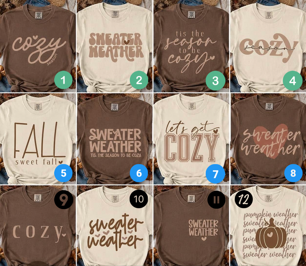 FALL Bundle - choose the number