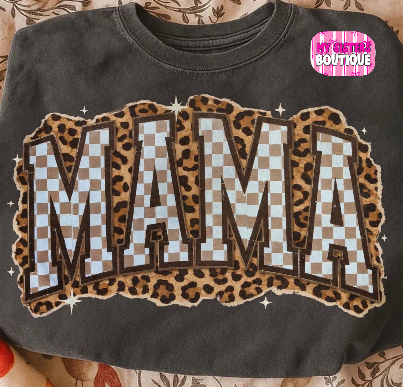 Mama- leopard and checkered