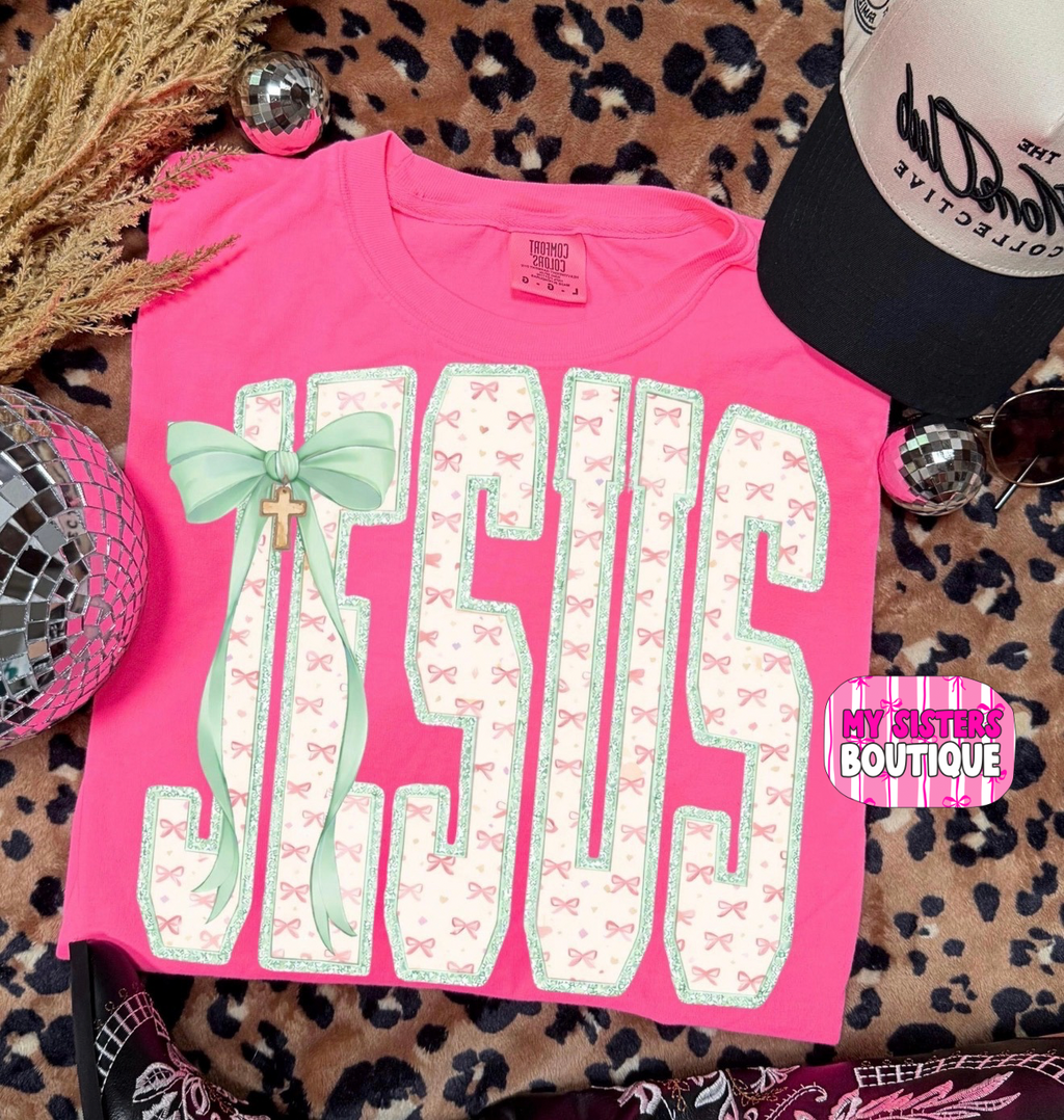 JESUS- bow charm